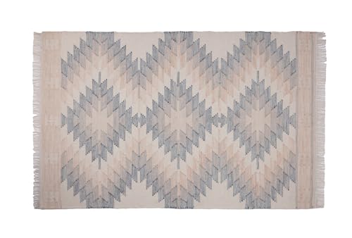 Multicolor Geometric Wool Flatweave Rug – photo 2