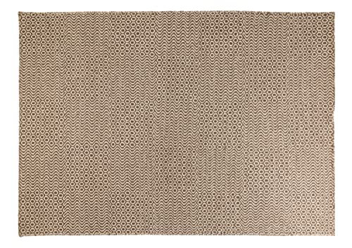 Taupe & Ivory Diamond Wool Flatweave Rug, 4.6 x 6.6 ft – photo 2