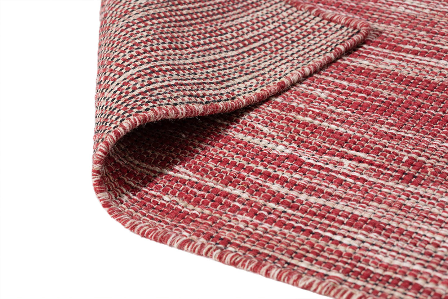Handmade Wool Area Rug (4 x 6) - Ideal for Bedroom, Living Room, Dining Room, Kitchen, or Hallway - (Red)