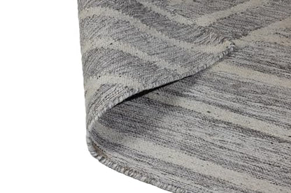 Light Grey Recycled PET Flatweave Rug – photo 4