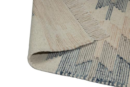 Multicolor Geometric Wool Flatweave Rug – photo 4