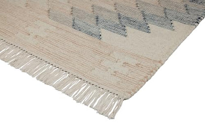 Multicolor Geometric Wool Flatweave Rug – photo 3