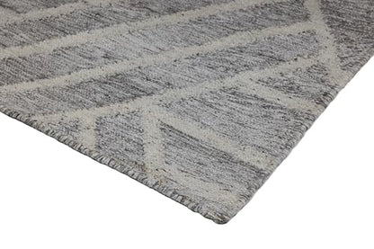 Light Grey Recycled PET Flatweave Rug – photo 3