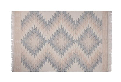 Multicolor Geometric Wool Flatweave Rug – photo 2