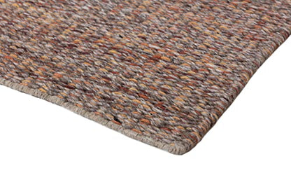 Grey & Orange Wool Flatweave Rug, 4 x 6 ft – photo 3