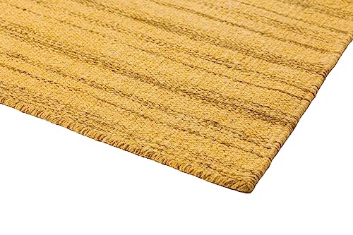 Handmade Wool Area Rug - 4.6' x 6.6' - Ideal for Bedroom, Living Room, Dining Room, Kitchen, or Hallway