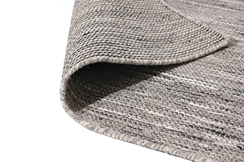 Hand-Woven Wool Area Rug (5' x 8'), Soft Texture, Indoor Rug for Bedroom, Living Room, Dining Room, Kitchen, Hallway (Grey)