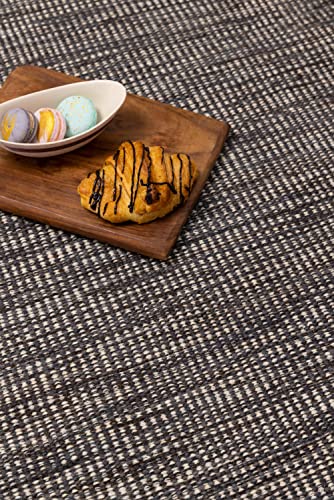 Charcoal & White Wool Flatweave Rug, 4 x 6 ft – photo 5