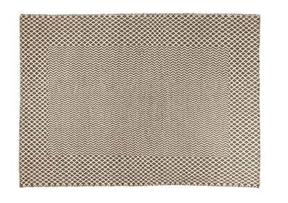Taupe & Ivory Chevron Wool Flatweave Rug, 4.6 x 6.6 ft – photo 2