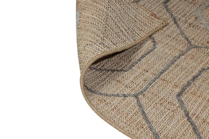 Natural Jute, Wool & Cotton Geometric Flatweave Rug – photo 4