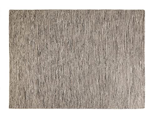 Hand-Woven Wool Area Rug (5' x 8'), Soft Texture, Indoor Rug for Bedroom, Living Room, Dining Room, Kitchen, Hallway (Grey)