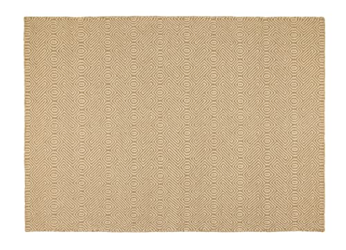 Sand Beige Diamond Wool Flatweave Rug, 4.6 x 6.6 ft – photo 2