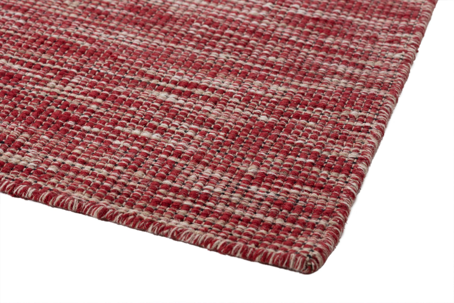 Handmade Wool Area Rug (4 x 6)  - Ideal for Bedroom, Living Room, Dining Room, Kitchen, or Hallway - (Red)