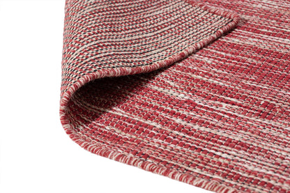 Red Wool Flatweave Rug, 4 x 6 ft – photo 4